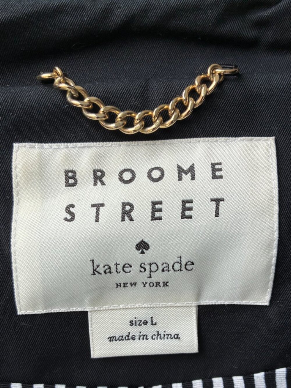 Kate Spade Broome Street Black Trench - Size L - Picture 4 of 11
